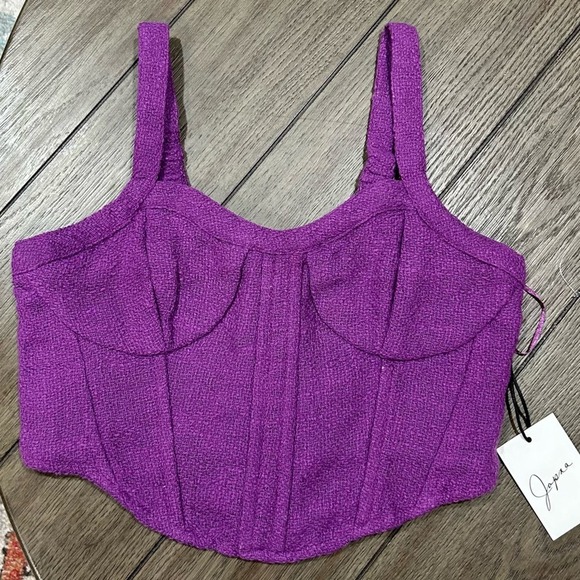 Japna purple corset crop top women’s size small - Picture 2 of 6